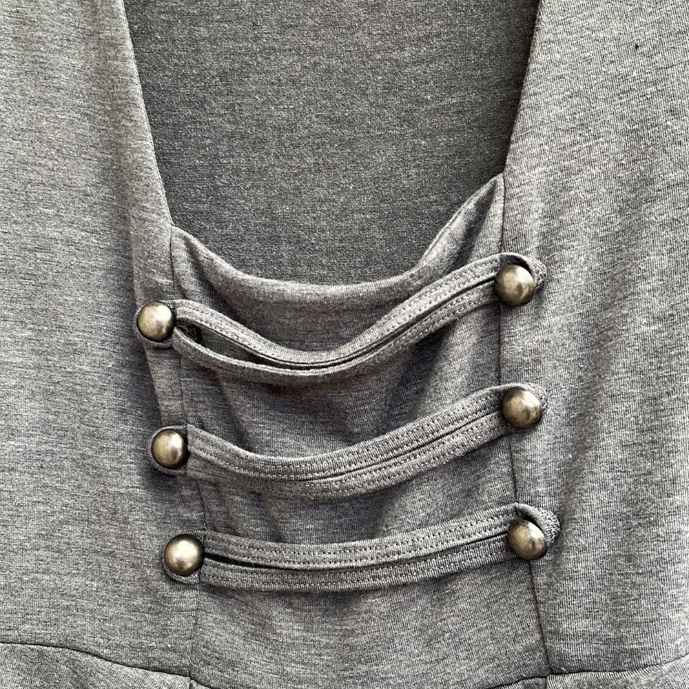 Speechless Gray Short Sleeve Dress Size M - Picture 2 of 7
